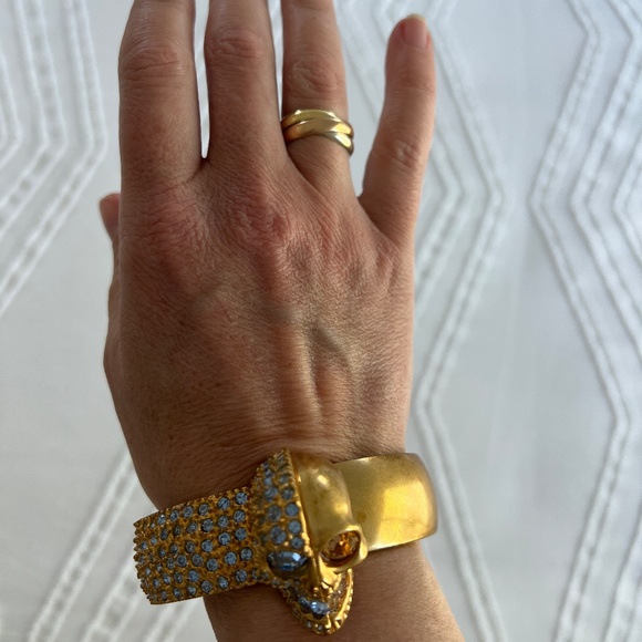 ALEXANDER MCQUEEN VINTAGE GOLD SKULL BRACELET - Picture 2 of 7